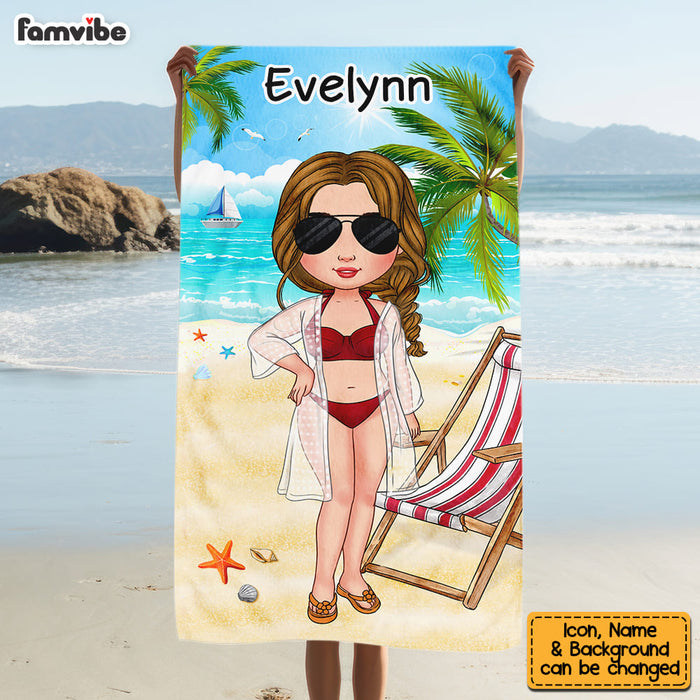 Personalized A Plash At The Pool Party And Beach Beach Towel 33827 1