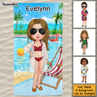 Personalized A Plash At The Pool Party And Beach Beach Towel 33827 thumb 1