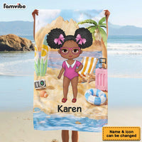 Personalized Summer Vacation Gift For Granddaughter Beach Towel 33828 thumb 1