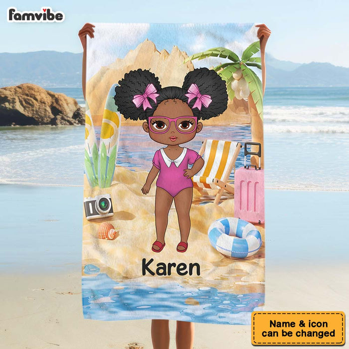 Personalized Summer Vacation Gift For Granddaughter Beach Towel 33828 1