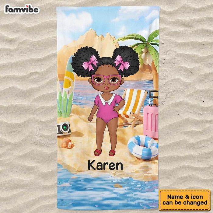 Personalized Summer Vacation Gift For Granddaughter Beach Towel 33828 1