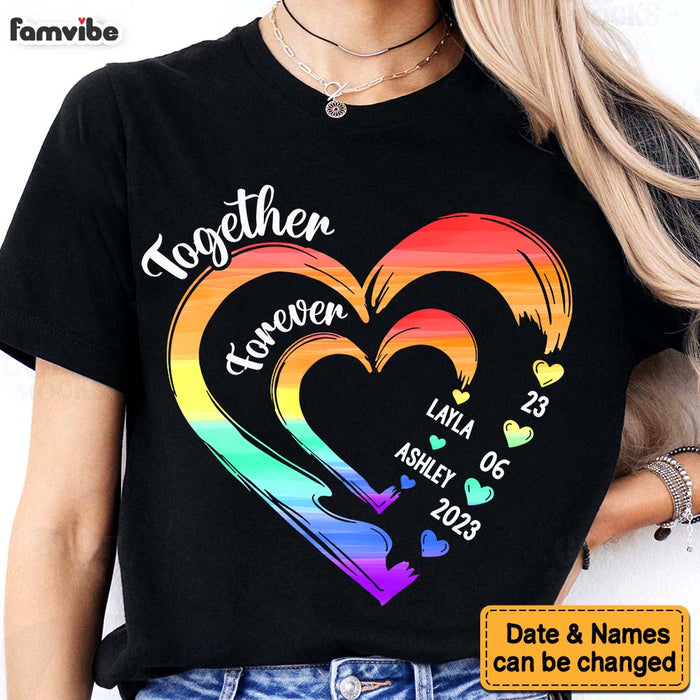 Personalized Together Forever Love Is Love Sweetheart Pride Couple Shirt - Hoodie - Sweatshirt 33841 1