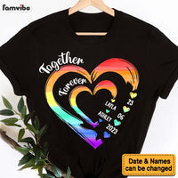 Personalized Together Forever Love Is Love Sweetheart Pride Couple Shirt - Hoodie - Sweatshirt 33841 thumb 1