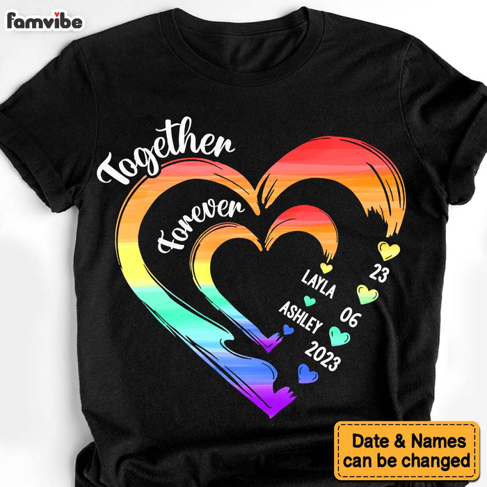 Personalized Together Forever Love Is Love Sweetheart Pride Couple Shirt - Hoodie - Sweatshirt 33841 1
