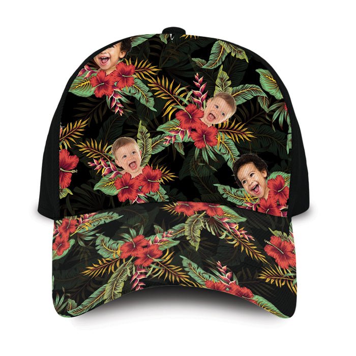 Custom Face Summer Tropical cap - Personalized Photo Classic Cap 33842 1