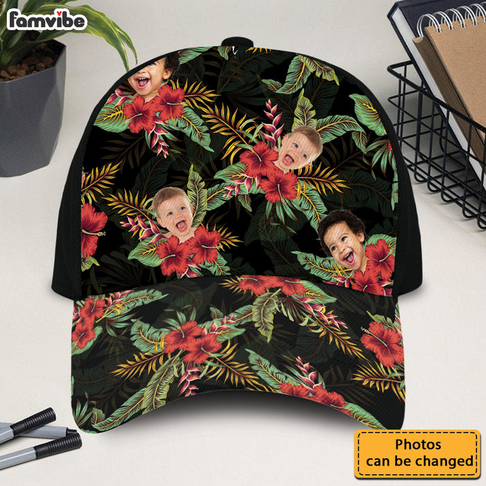 Custom Face Summer Tropical cap - Personalized Photo Classic Cap 33842 1