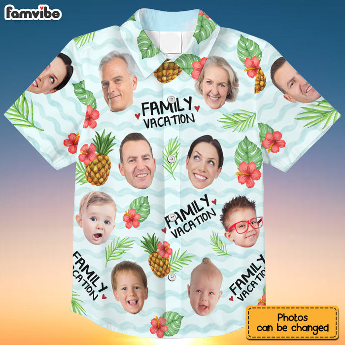 Personalized Photo Family Vacation Hawaiian Shirt 33847 1