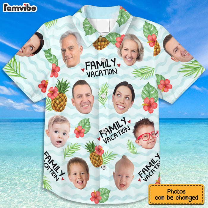 Personalized Photo Family Vacation Hawaiian Shirt 33847 1