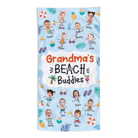 Personalized Gift For Grandma's Beach Buddies Beach Towel 33855 thumb 1