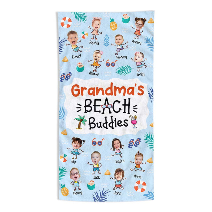 Personalized Gift For Grandma's Beach Buddies Beach Towel 33855 1