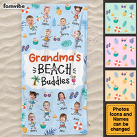 Personalized Gift For Grandma's Beach Buddies Beach Towel 33855 thumb 1