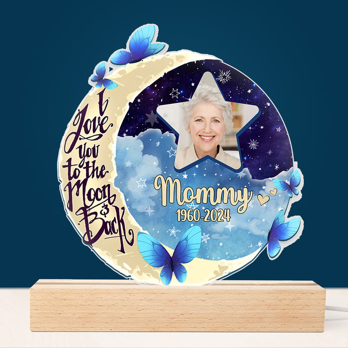 Personalized For Grandma Mom I Love You To The Moon And Back Plaque LED Lamp Night Light 33856 1