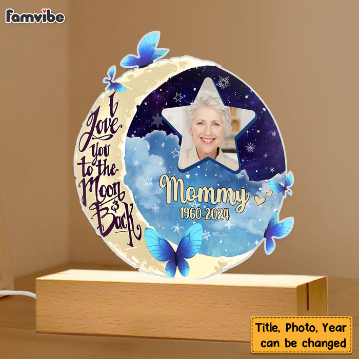 Personalized For Grandma Mom I Love You To The Moon And Back Plaque LED Lamp Night Light 33856 1