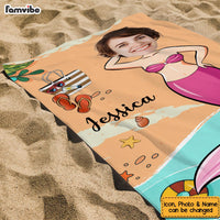 Personalized Summer Vibes Gifts Mermaid Beach Towel 33858 thumb 1