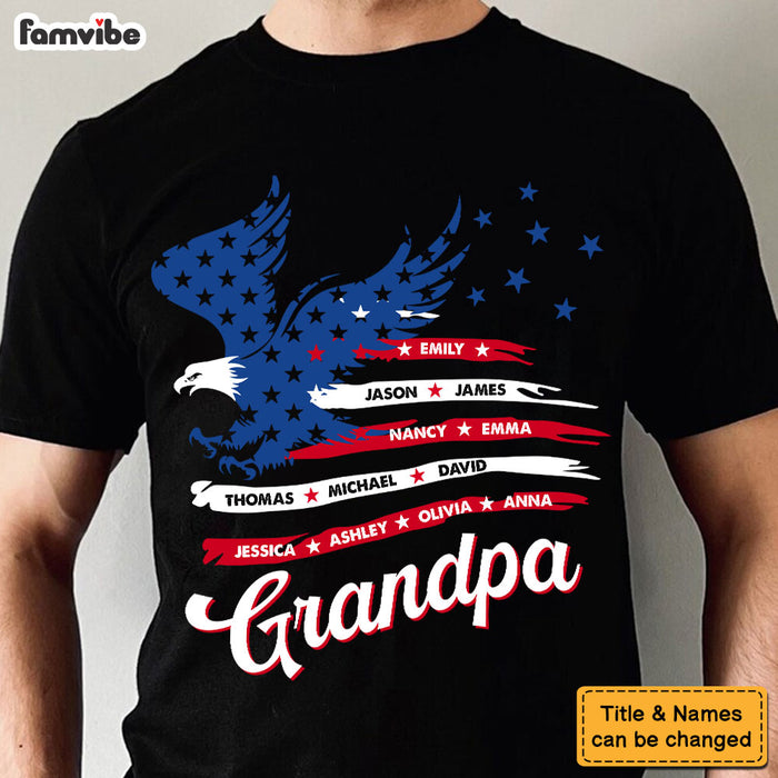 Personalized Papa with Grandkids Names Shirt - Hoodie - Sweatshirt 33860 1