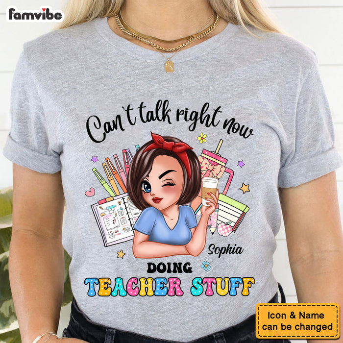Personalized Gift For Teacher Can't Talk Right Now Shirt - Hoodie - Sweatshirt 33868 1