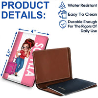 Personalized Woman Traveling Around The World Passport Cover 33871 thumb 1