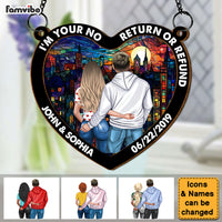Personalized Gift For Couple No Return Or Refund Acrylic Mix Wood Suncatcher Ornament 33877 thumb 1