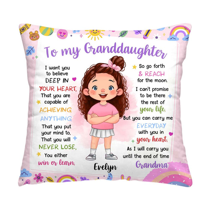 Personalized Gift For Granddaughter I Want You To Believe Pillow 33878 1
