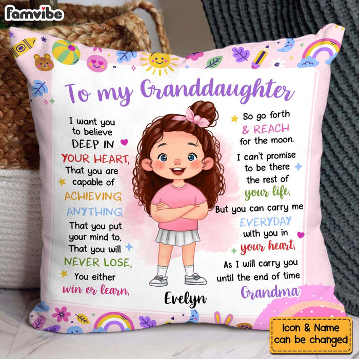 Personalized Gift For Granddaughter I Want You To Believe Pillow 33878 1