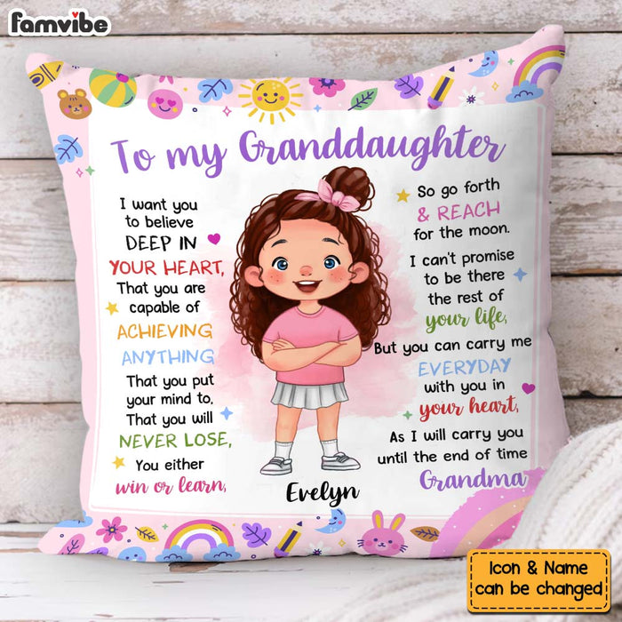 Personalized Gift For Granddaughter I Want You To Believe Pillow 33878 1