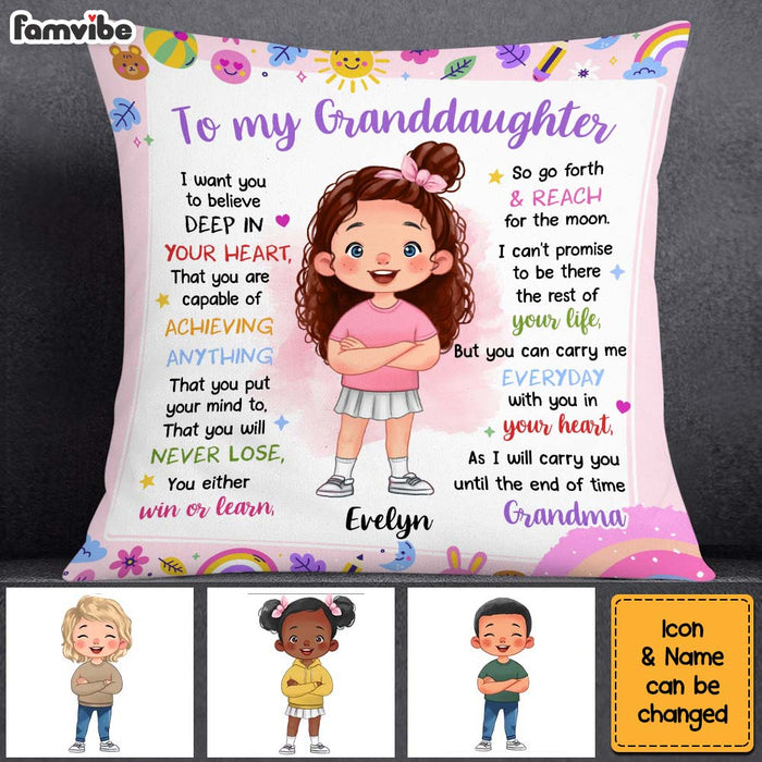 Personalized Gift For Granddaughter I Want You To Believe Pillow 33878 1