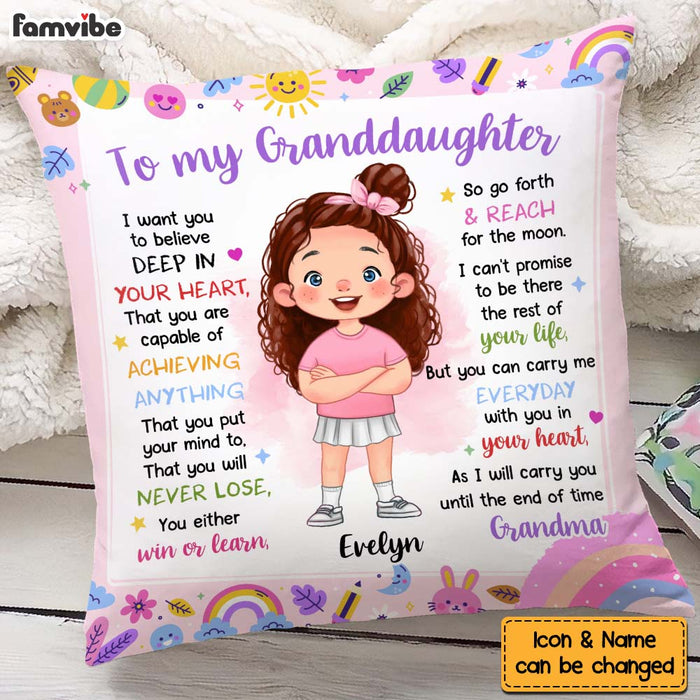Personalized Gift For Granddaughter I Want You To Believe Pillow 33878 1