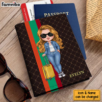 Personalized Gift For Traveling Lovers Monogram Pattern Passport Cover 33884 thumb 1