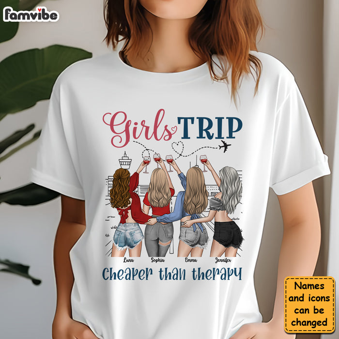 Summer Girls Trip Cheaper Than Therapy - Personalized T Shirt Shirt - Hoodie - Sweatshirt 33885 1