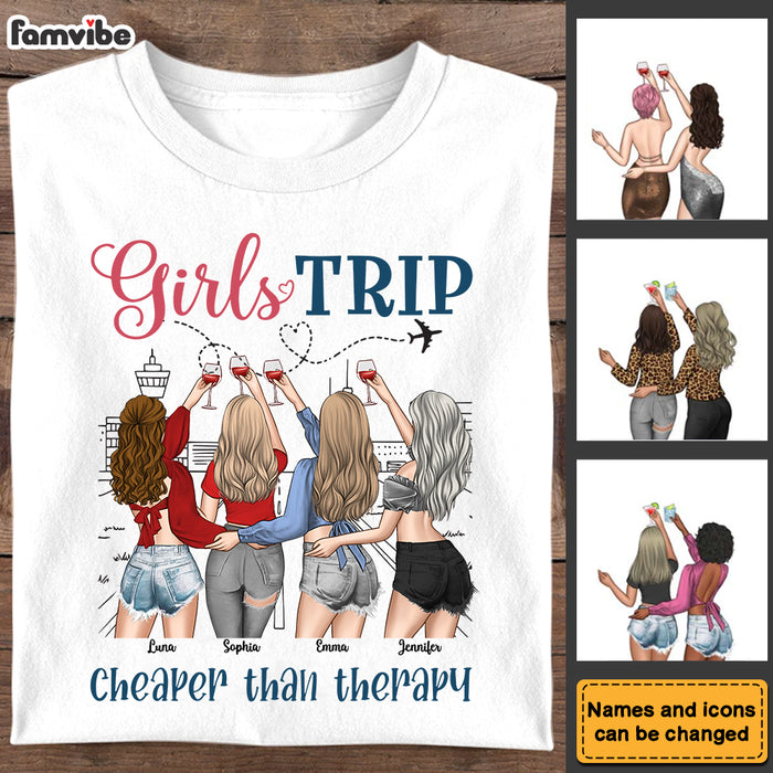Summer Girls Trip Cheaper Than Therapy - Personalized T Shirt Shirt - Hoodie - Sweatshirt 33885 1