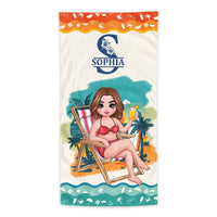 Personalized Monogram Summer Vibe Beach Towel 33895 thumb 1
