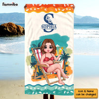 Personalized Monogram Summer Vibe Beach Towel 33895 thumb 1