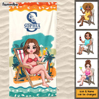 Personalized Monogram Summer Vibe Beach Towel 33895 thumb 1