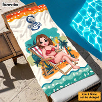 Personalized Monogram Summer Vibe Beach Towel 33895 thumb 1