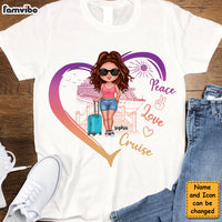 Peace Love Cruise - Gift For Cruising Lovers, Traveling Lovers - Personalized T Shirt Shirt - Hoodie - Sweatshirt 33897 thumb 1