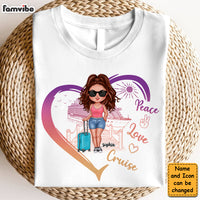 Peace Love Cruise - Gift For Cruising Lovers, Traveling Lovers - Personalized T Shirt Shirt - Hoodie - Sweatshirt 33897 thumb 1