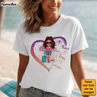 Peace Love Cruise - Gift For Cruising Lovers, Traveling Lovers - Personalized T Shirt Shirt - Hoodie - Sweatshirt 33897 thumb 1
