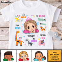 Personalized Stay Wild Affirmations For Kids With Safari Animals Kid T Shirt - Kid Hoodie - Kid Sweatshirt 33898 thumb 1
