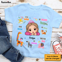 Personalized Stay Wild Affirmations For Kids With Safari Animals Kid T Shirt - Kid Hoodie - Kid Sweatshirt 33898 thumb 1
