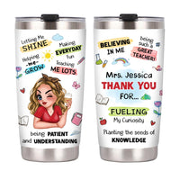 Personalized Teacher Thank You Steel Tumbler 33903 thumb 1