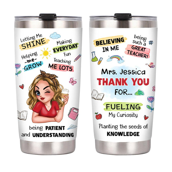 Personalized Teacher Thank You Steel Tumbler 33903 1
