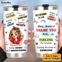 Personalized Teacher Thank You Steel Tumbler 33903 thumb 1