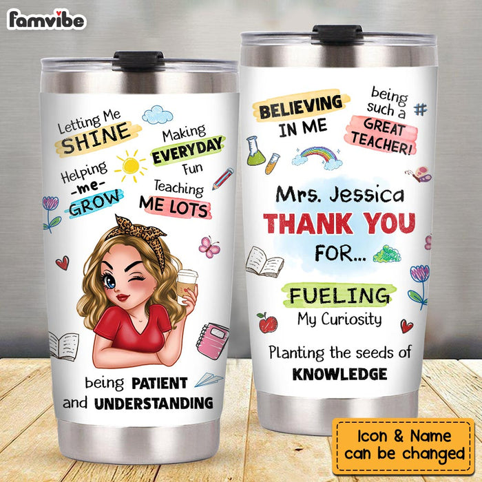 Personalized Teacher Thank You Steel Tumbler 33903 1