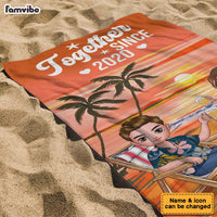 Personalized Gift For Couple Together Since Beach Towel 33904 thumb 1