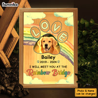 Personalized Gift For Pet Memorial Rainbow Bridge Picture Frame Light Box 33907 thumb 1