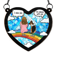 Personalized Gift For Dog Memorial I Miss You Acrylic Mix Wood Suncatcher Ornament 33908 thumb 1