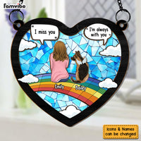 Personalized Gift For Dog Memorial I Miss You Acrylic Mix Wood Suncatcher Ornament 33908 thumb 1