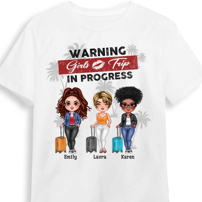 Personalized Gift For Friend Girls Trip In Progress Shirt - Hoodie - Sweatshirt 33911 1