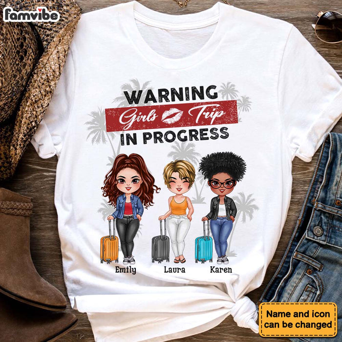 Personalized Gift For Friend Girls Trip In Progress Shirt - Hoodie - Sweatshirt 33911 1