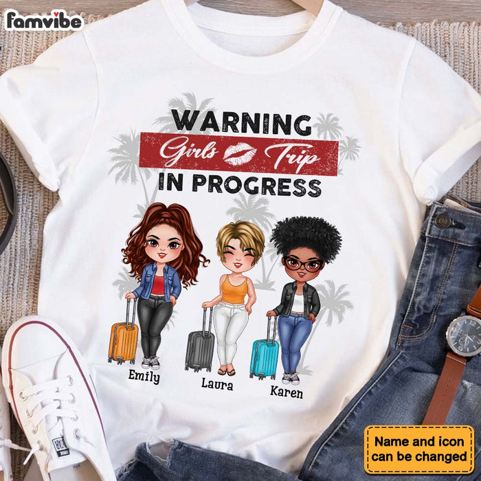 Personalized Gift For Friend Girls Trip In Progress Shirt - Hoodie - Sweatshirt 33911 1
